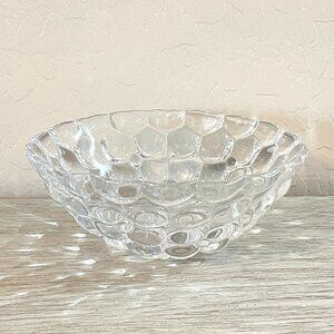 New Orrefors Bowl Crystal Raspberry Decorative Dish 7.5" Signed